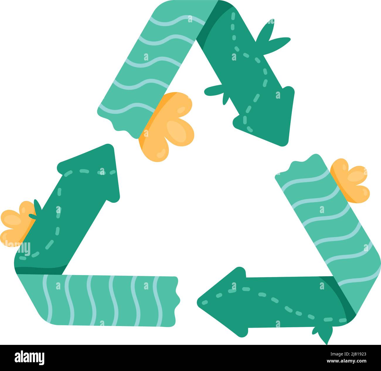 ecology arrows recycle symbol icon Stock Vector Image & Art - Alamy