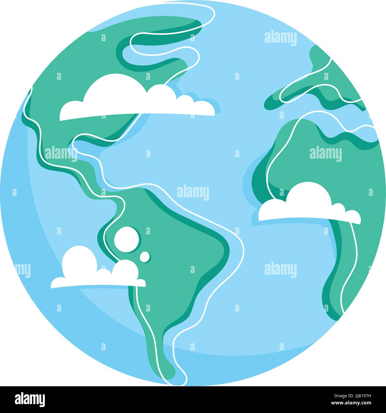 earth planet and clouds icon Stock Vector Image & Art - Alamy