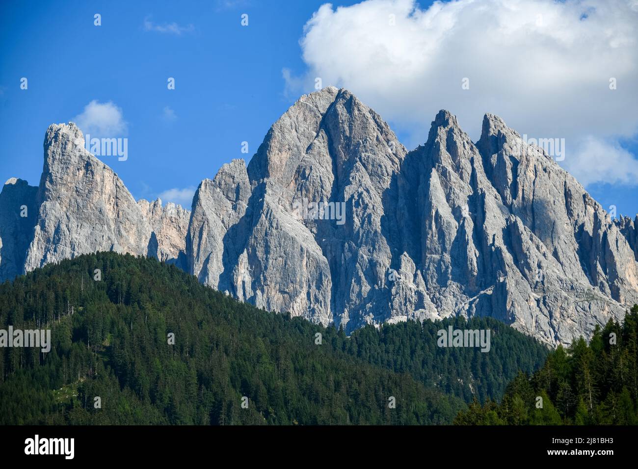 Dolomites Alp mountain landscape at Santa Maddalena village in the summer season, St. Magdalena