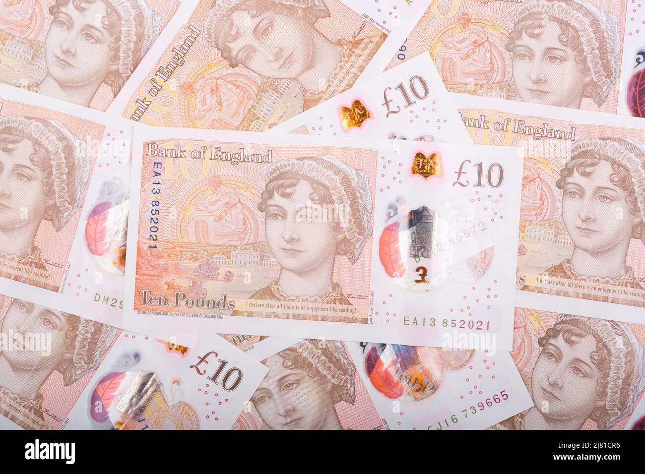 English money - 10 Pounds - a business background Stock Photo - Alamy