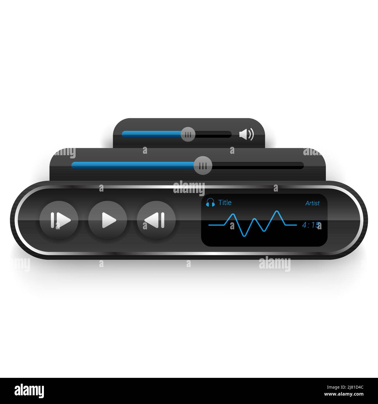 music player user interface Stock Vector
