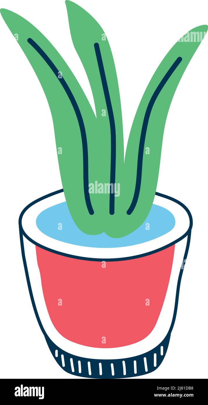 houseplant in red pot icon Stock Vector Image & Art - Alamy