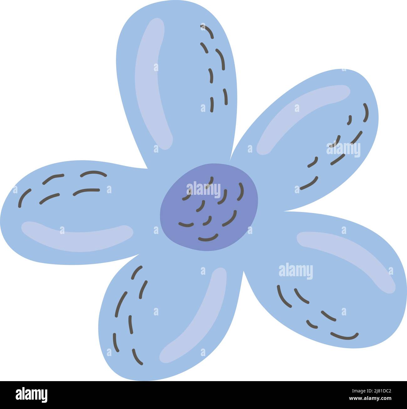 blue flower garden nature icon Stock Vector Image & Art - Alamy