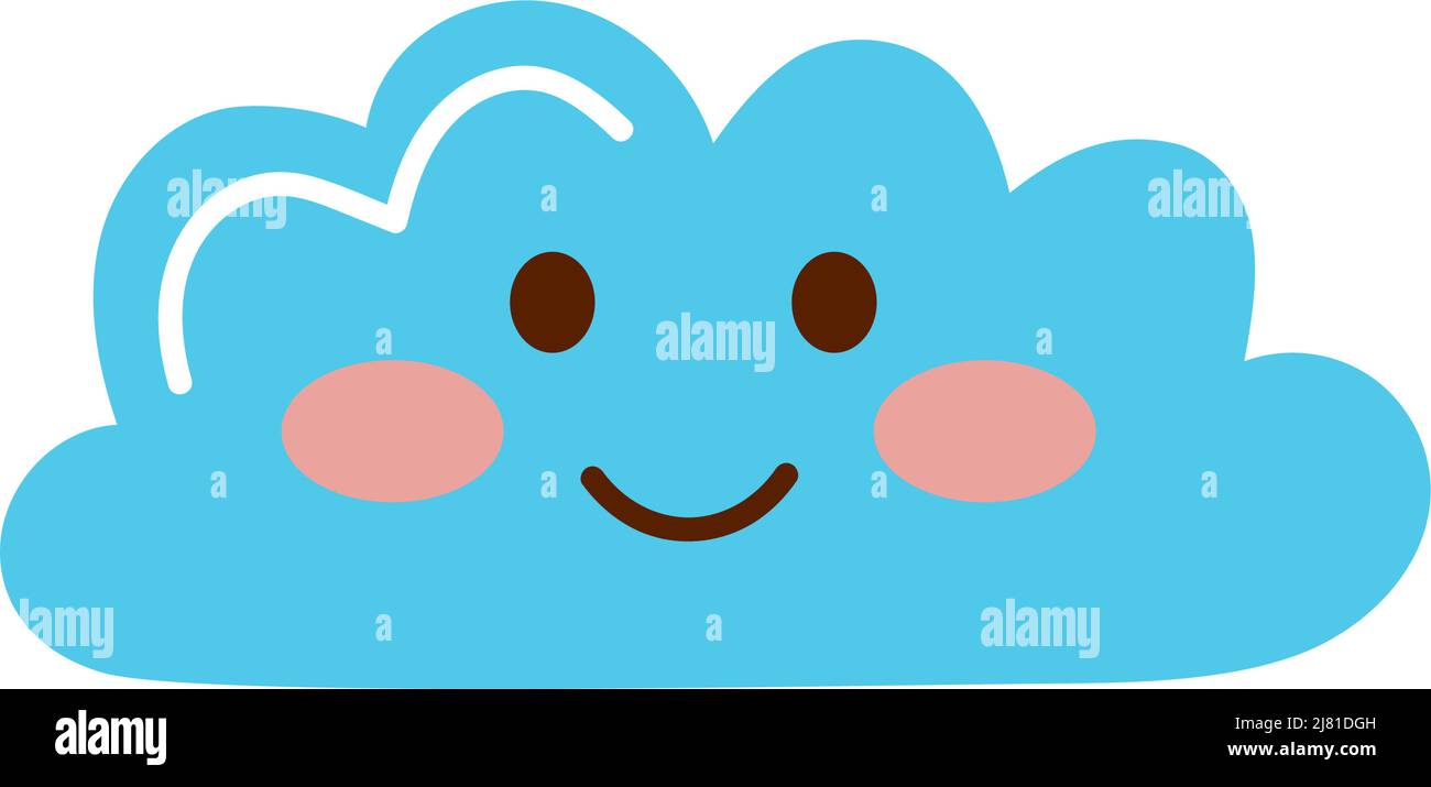 cute cloud kawaii character icon Stock Vector Image & Art - Alamy