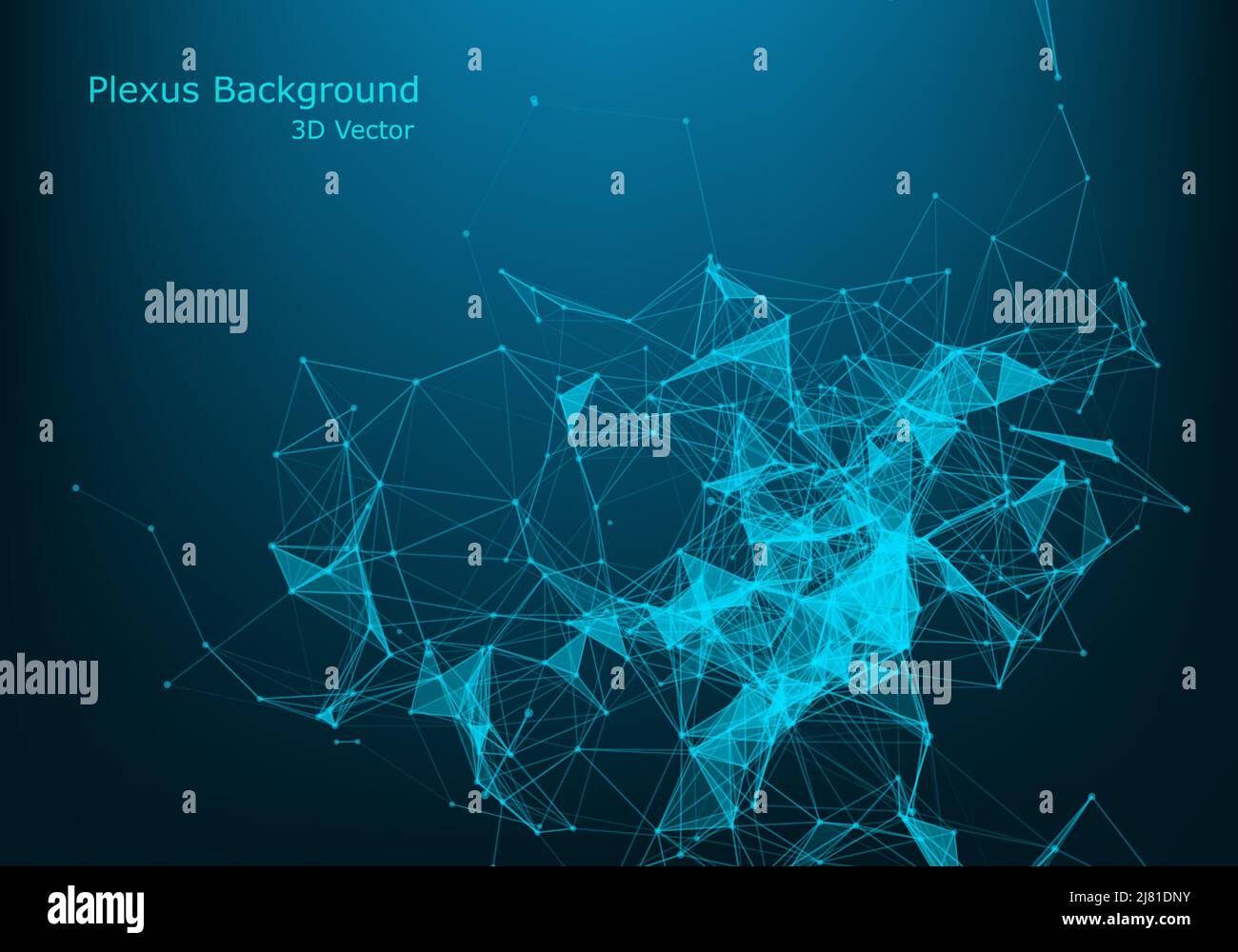 Abstract polygonal space low poly dark background with connecting dots and lines. Connection structure. Stock Vector