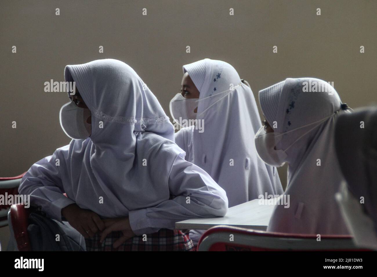 Bandung, West Java, Indonesia. 12th May, 2022. Students are seen ...