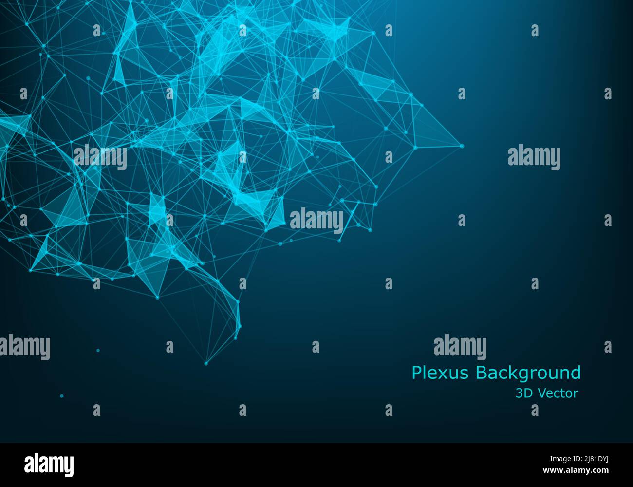 Abstract polygonal space low poly dark background with connecting dots and lines. Connection structure. Stock Vector