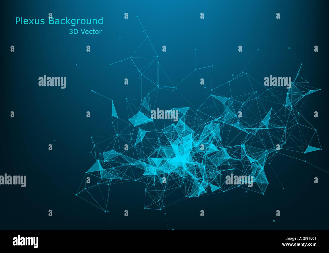 3d Vector plexus like background. Technology and connection theme ...