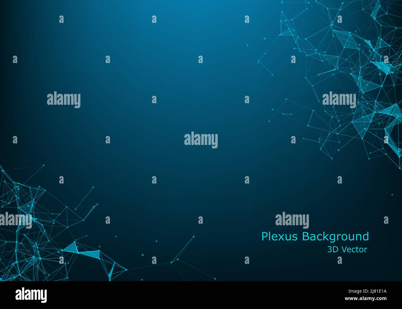 Abstract polygonal space low poly dark background with connecting dots and lines. Connection structure. Stock Vector
