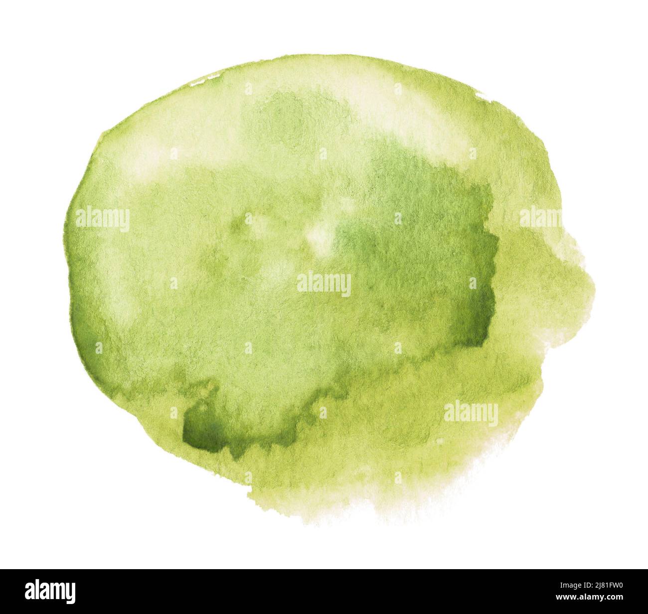Hand drawn olive green abstract watercolor spot Stock Photo - Alamy