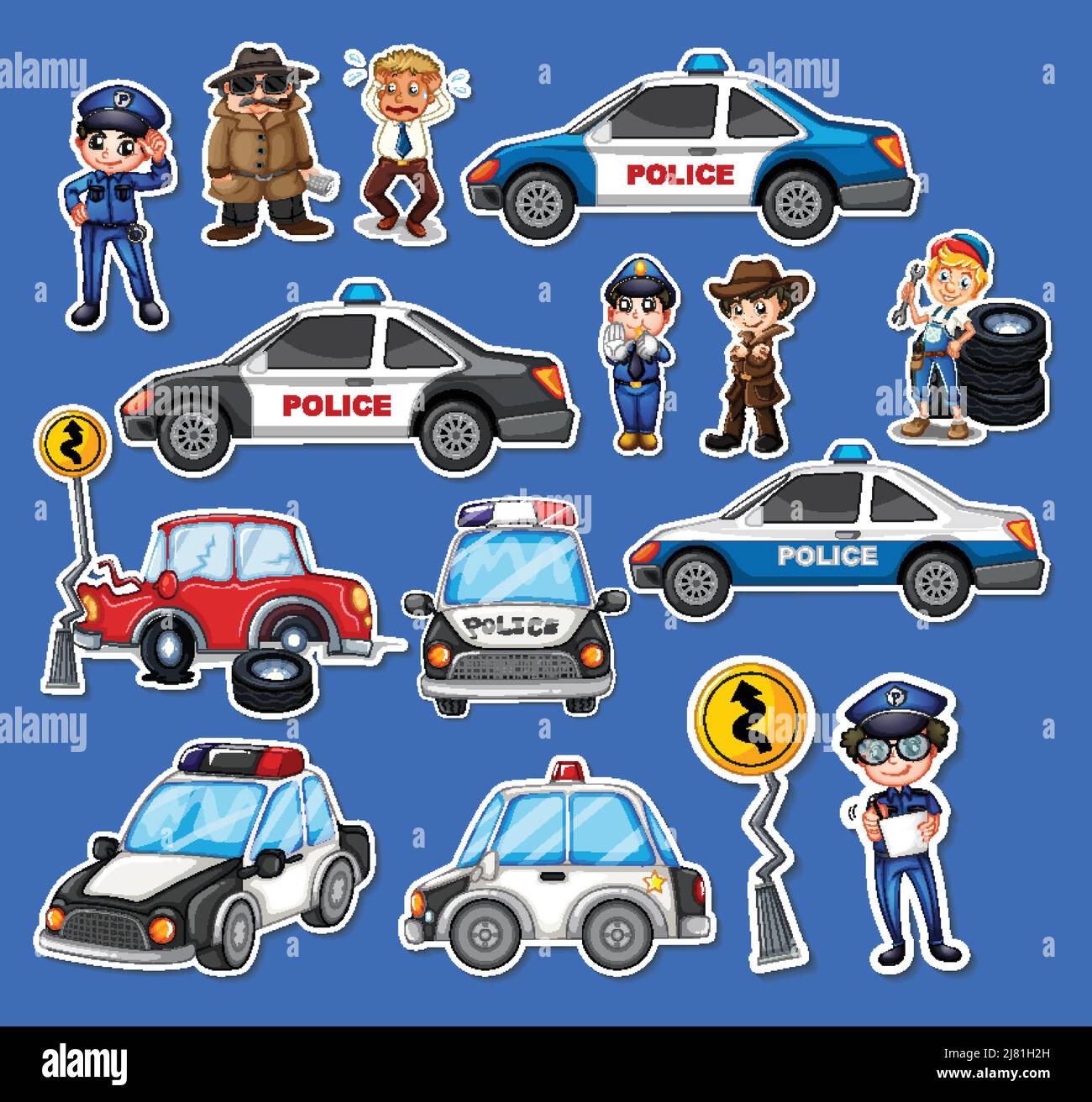 Professions Sticker Professions series Stock Vector Images - Alamy