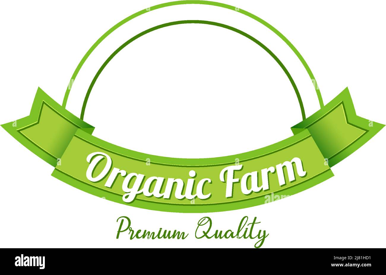 Logo design with words organic farm illustration Stock Vector Image ...