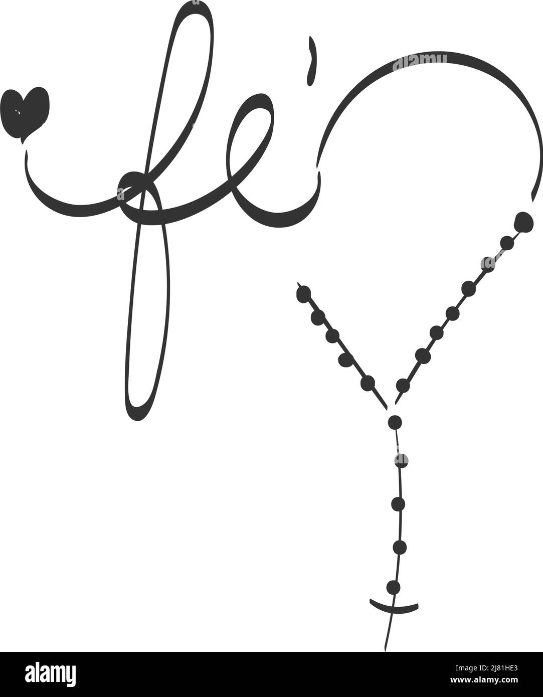 Christian Rosary beads. Prayer Catholic chaplet with the Holy Cross