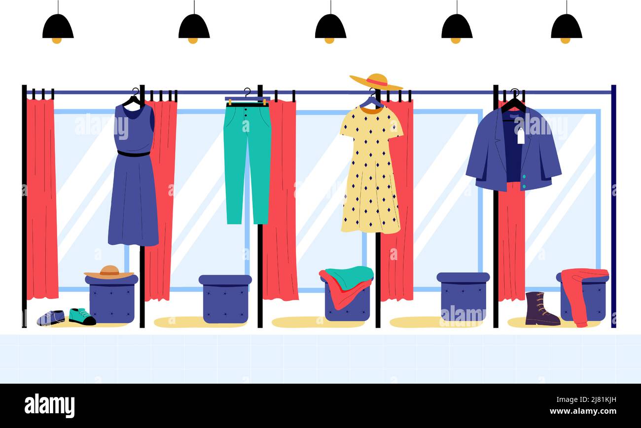 Dressing room mirror retail Stock Vector Images Alamy