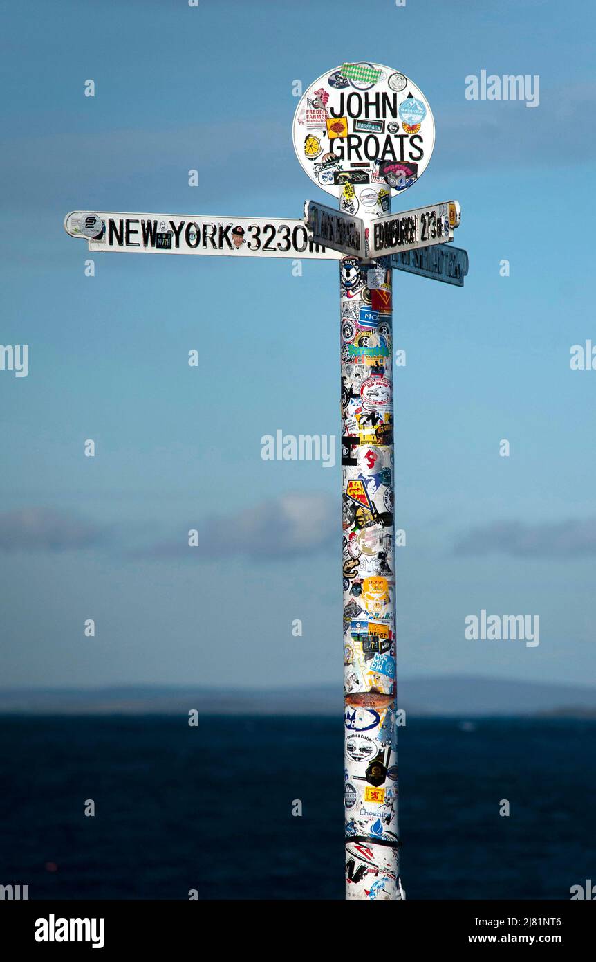 John O’Groats sign Stock Photo