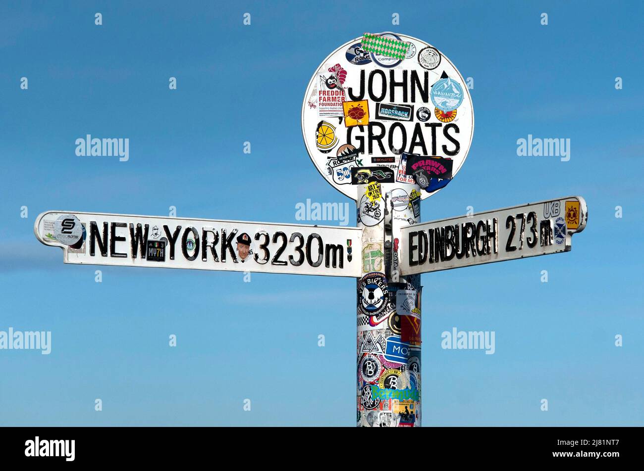John O’Groats sign Stock Photo