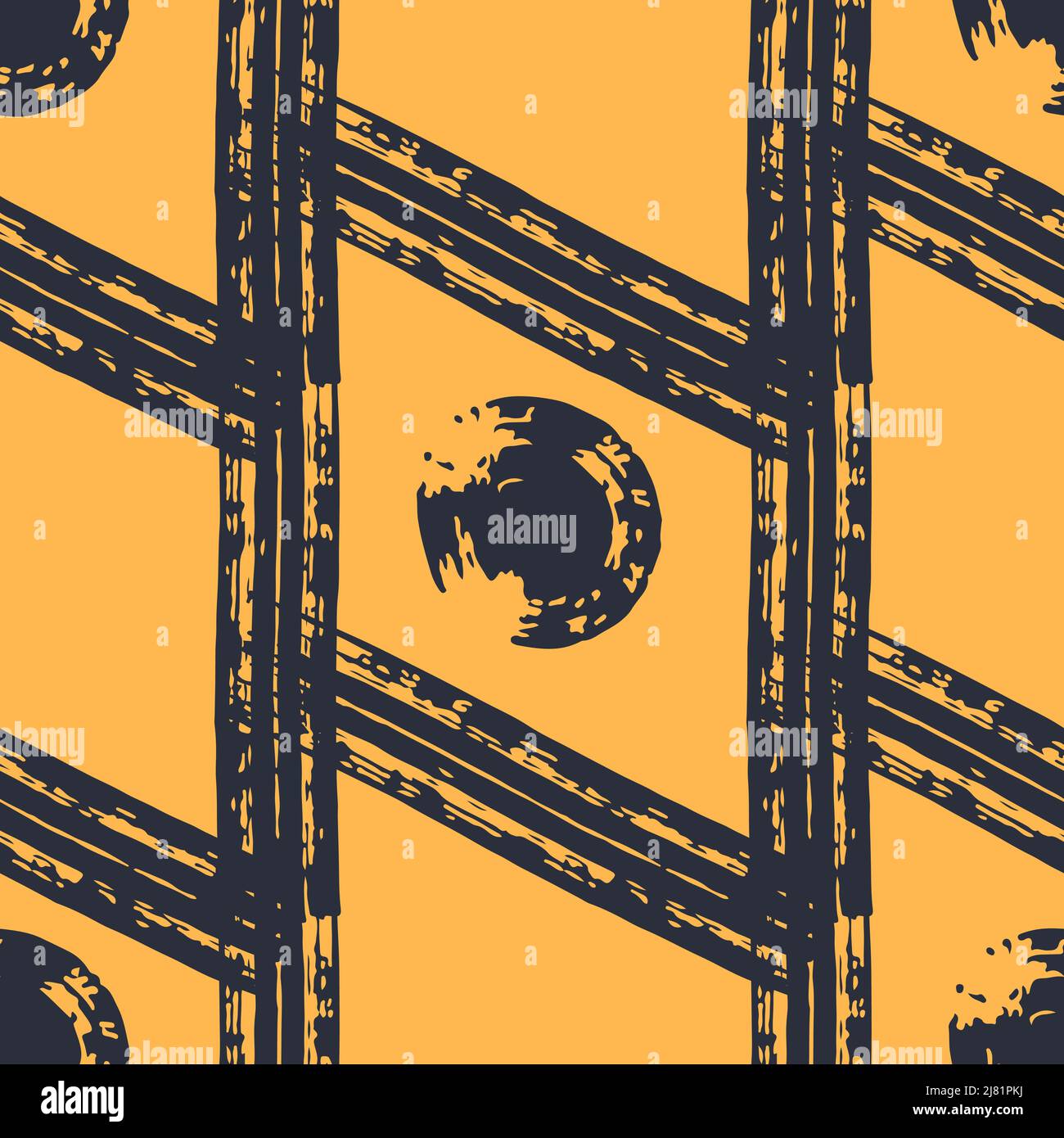 Abstract seamless pattern for textile and packaging design. Rough ...