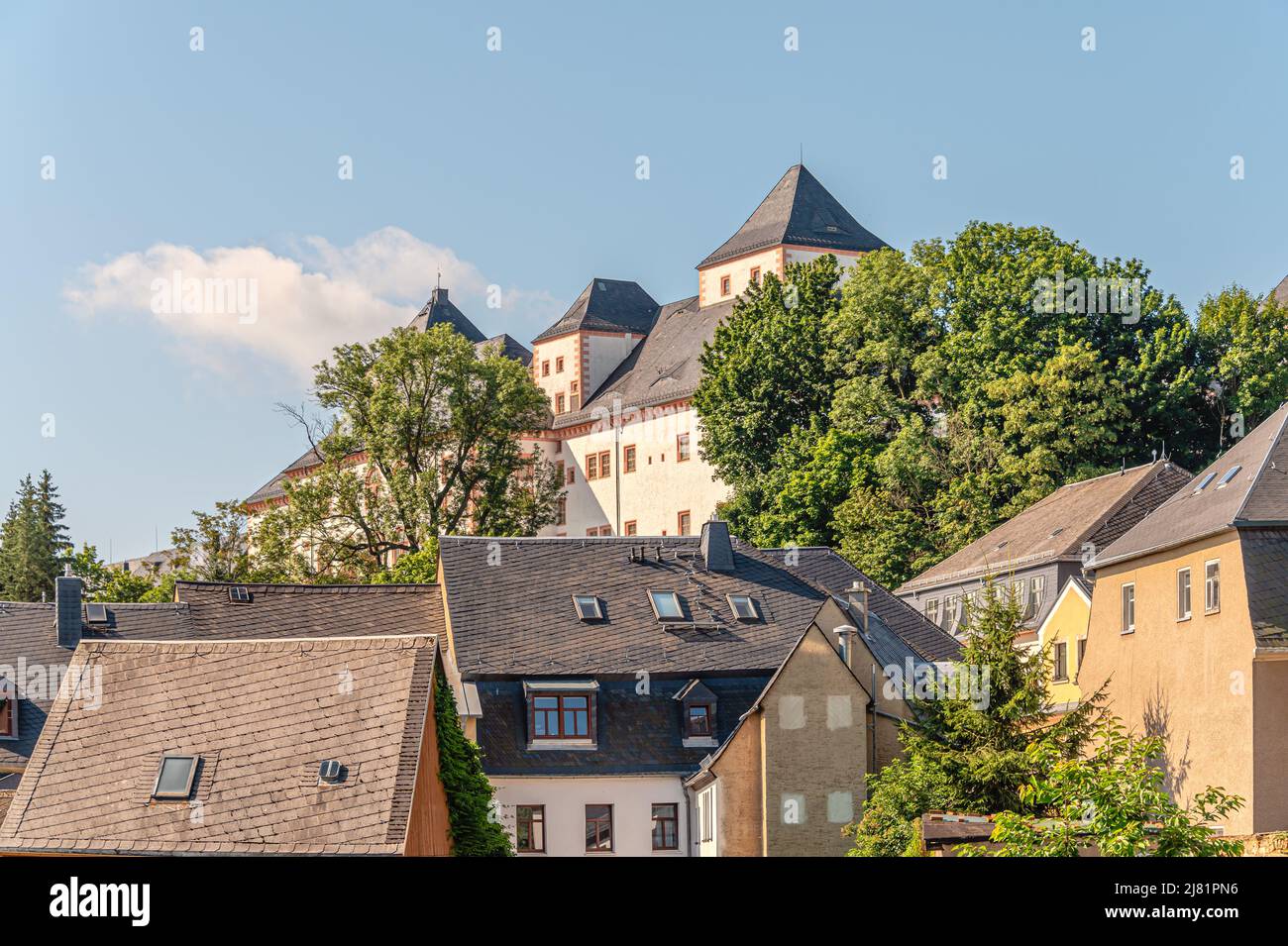View at Augustusburg castle in Saxony, Germany Stock Photo