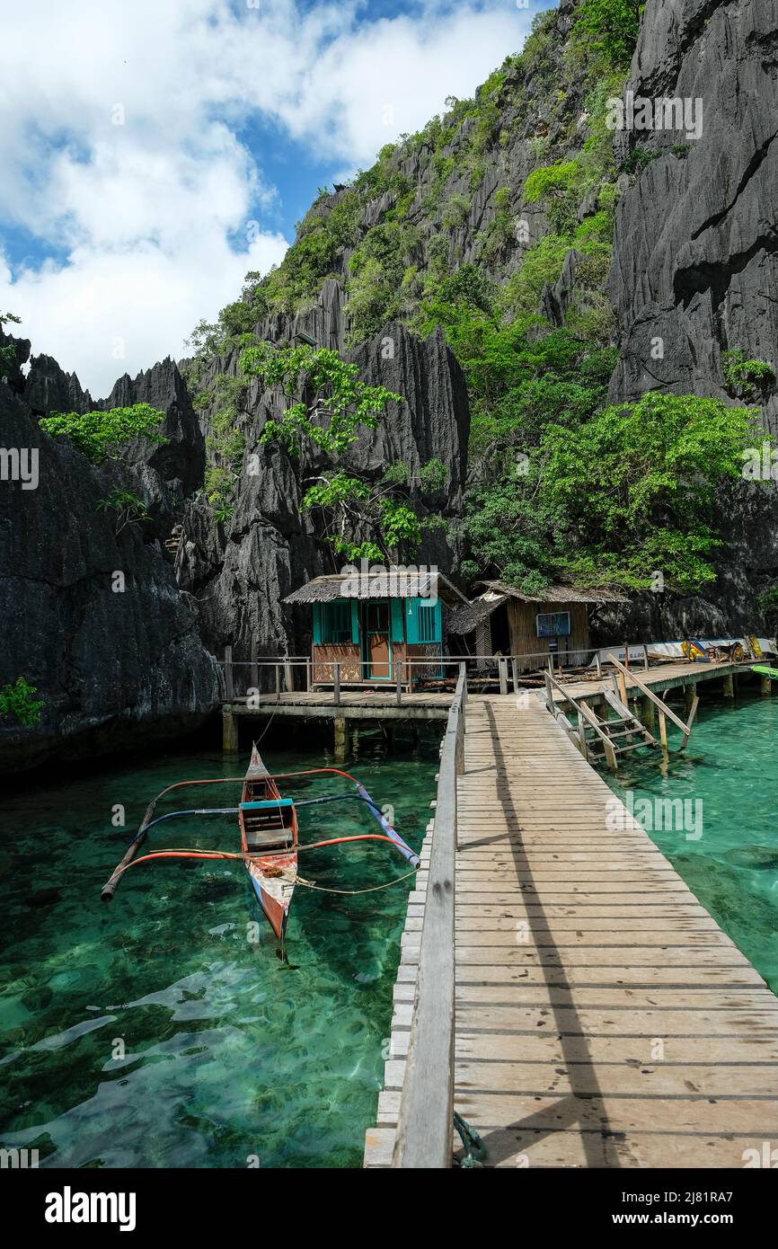 Coron, Philippines May 2022 Views of the Barracuda lake in Coron on May 9, 2022 in Palawan