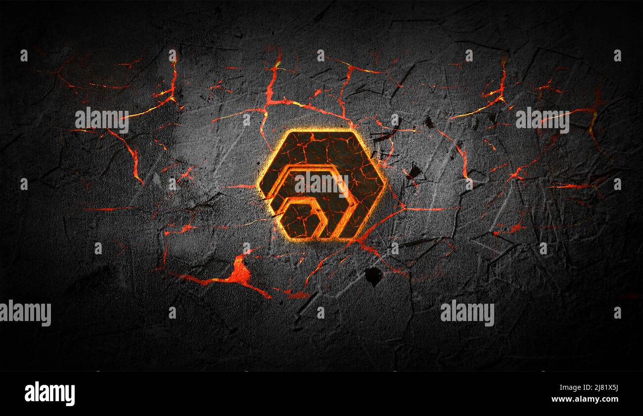 3D rendering hex cryptocurrency coin on colorful background, cryptocurrency  concept color art Stock Photo - Alamy