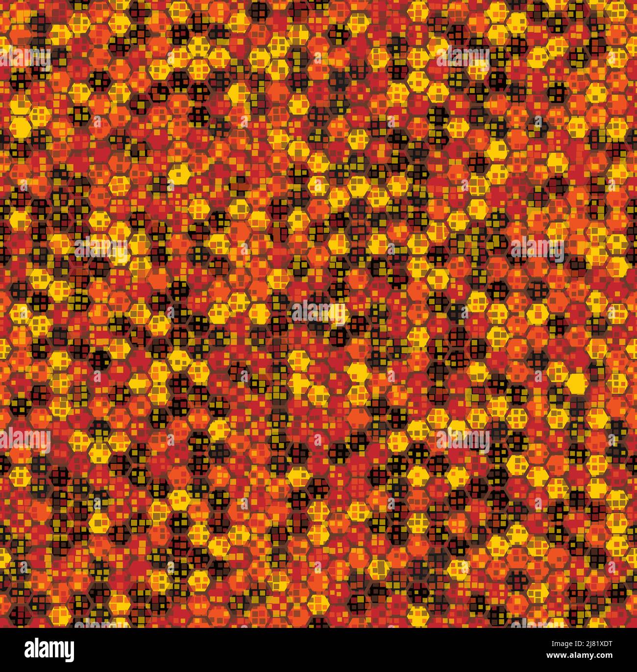 Camouflage seamless pattern with hexagonal endless geometric camo Stock ...