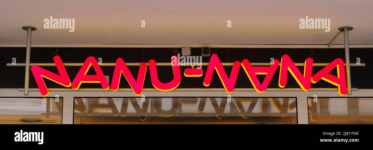 Sign and Logo of NANU-NANA Stock Photo