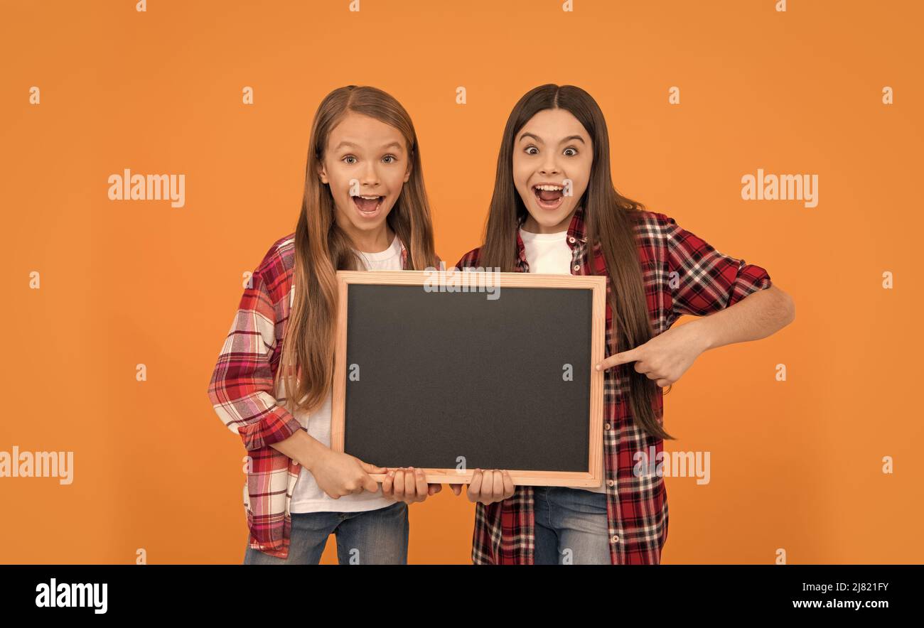 back to school. kids presenting novelty information. childhood