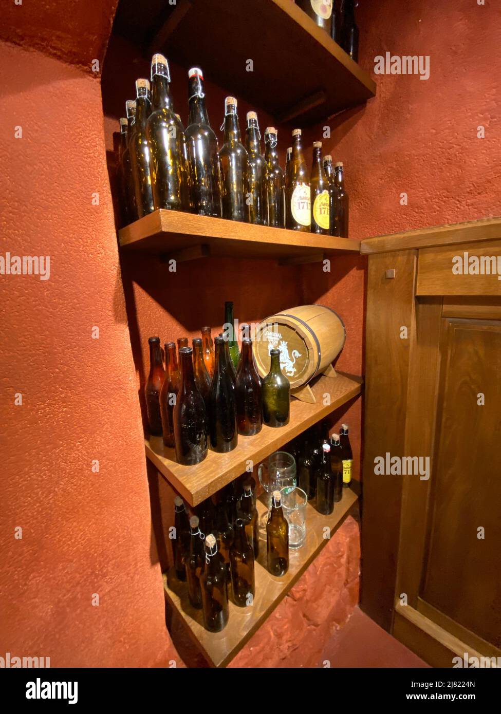 Old beer bottles in the brewery Stock Photo Alamy