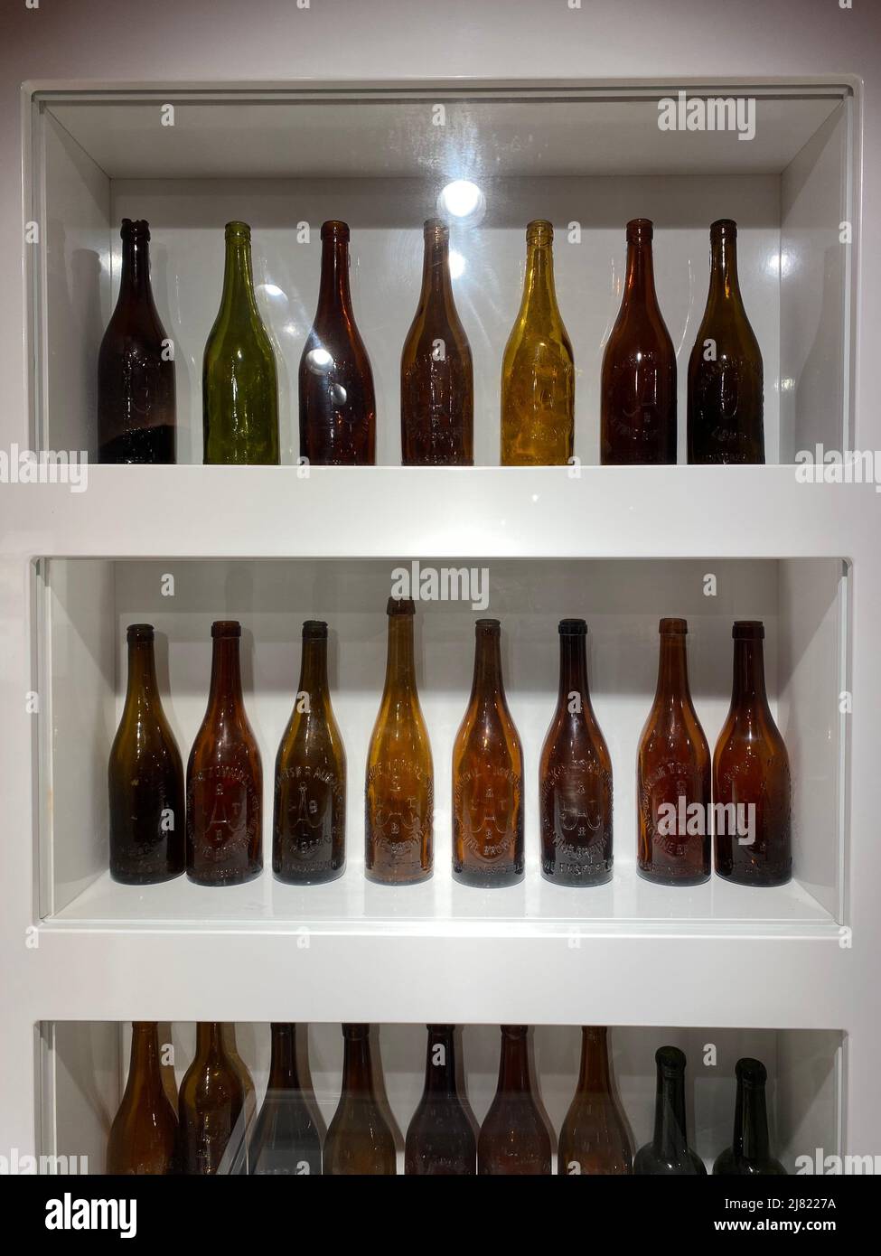 Old beer bottles in the brewery Stock Photo Alamy