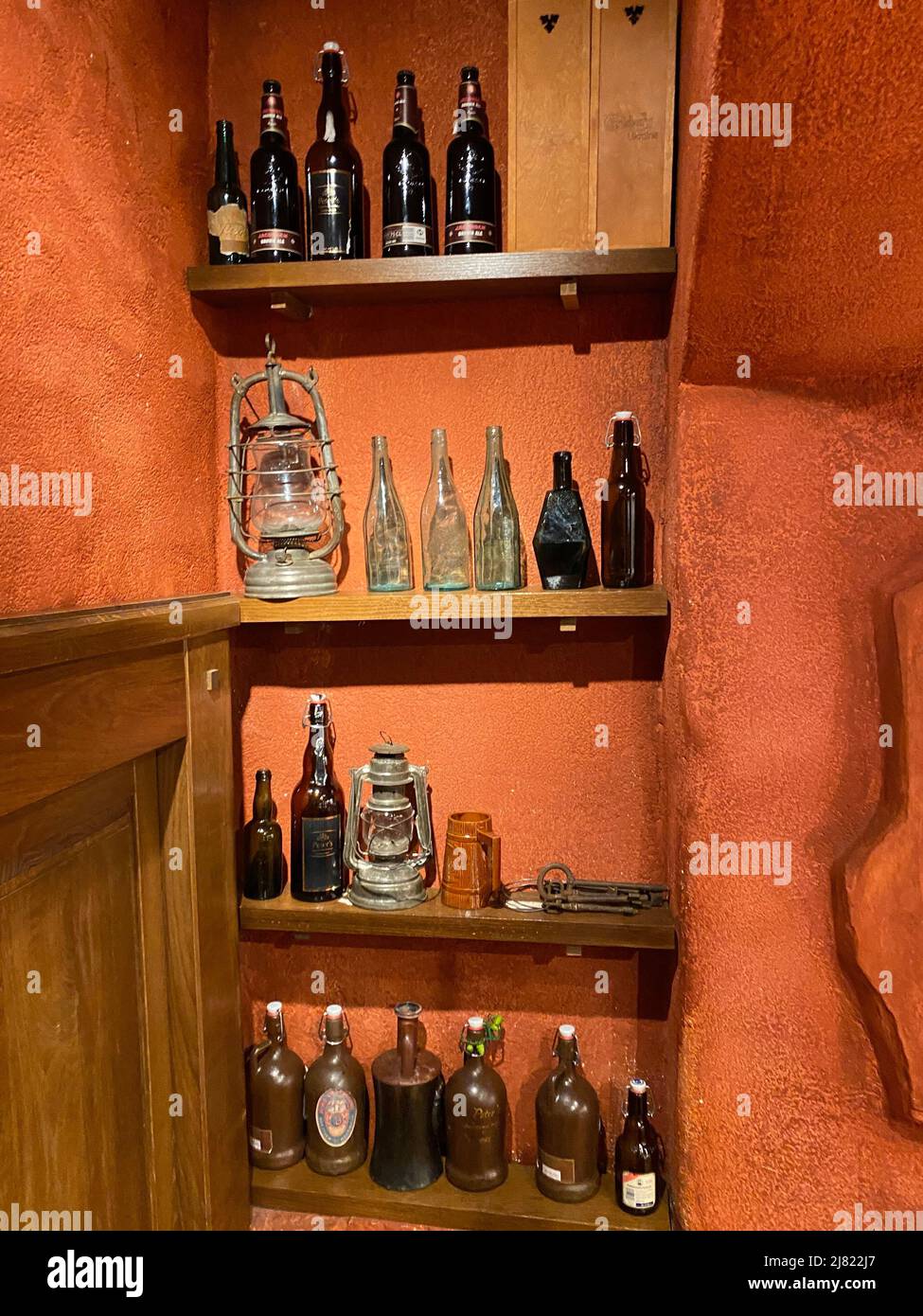 Old beer bottles in the brewery Stock Photo Alamy