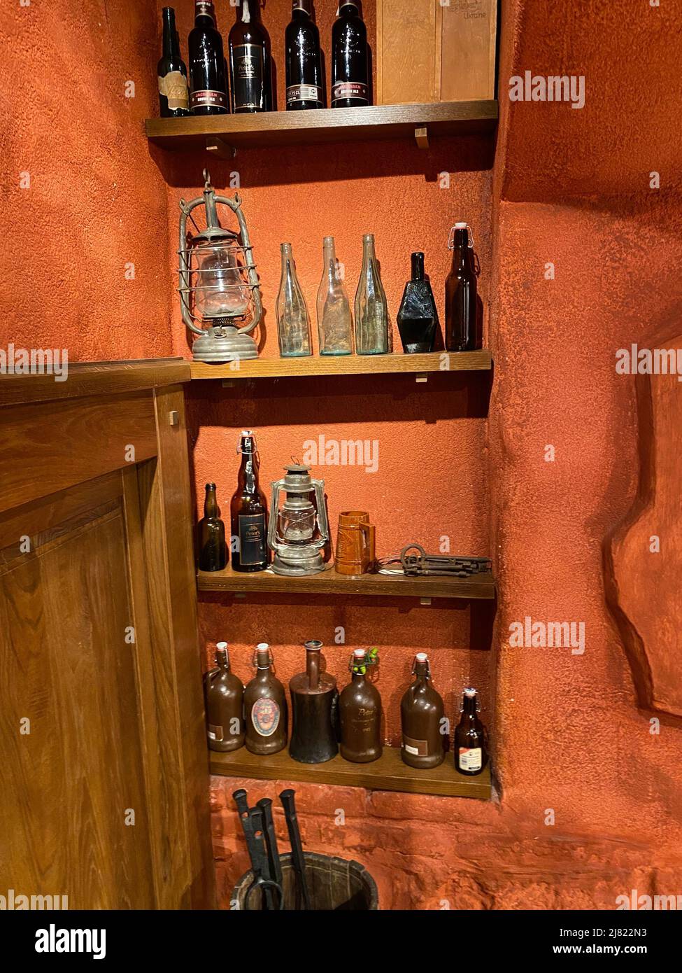 Old beer bottles in the brewery Stock Photo Alamy