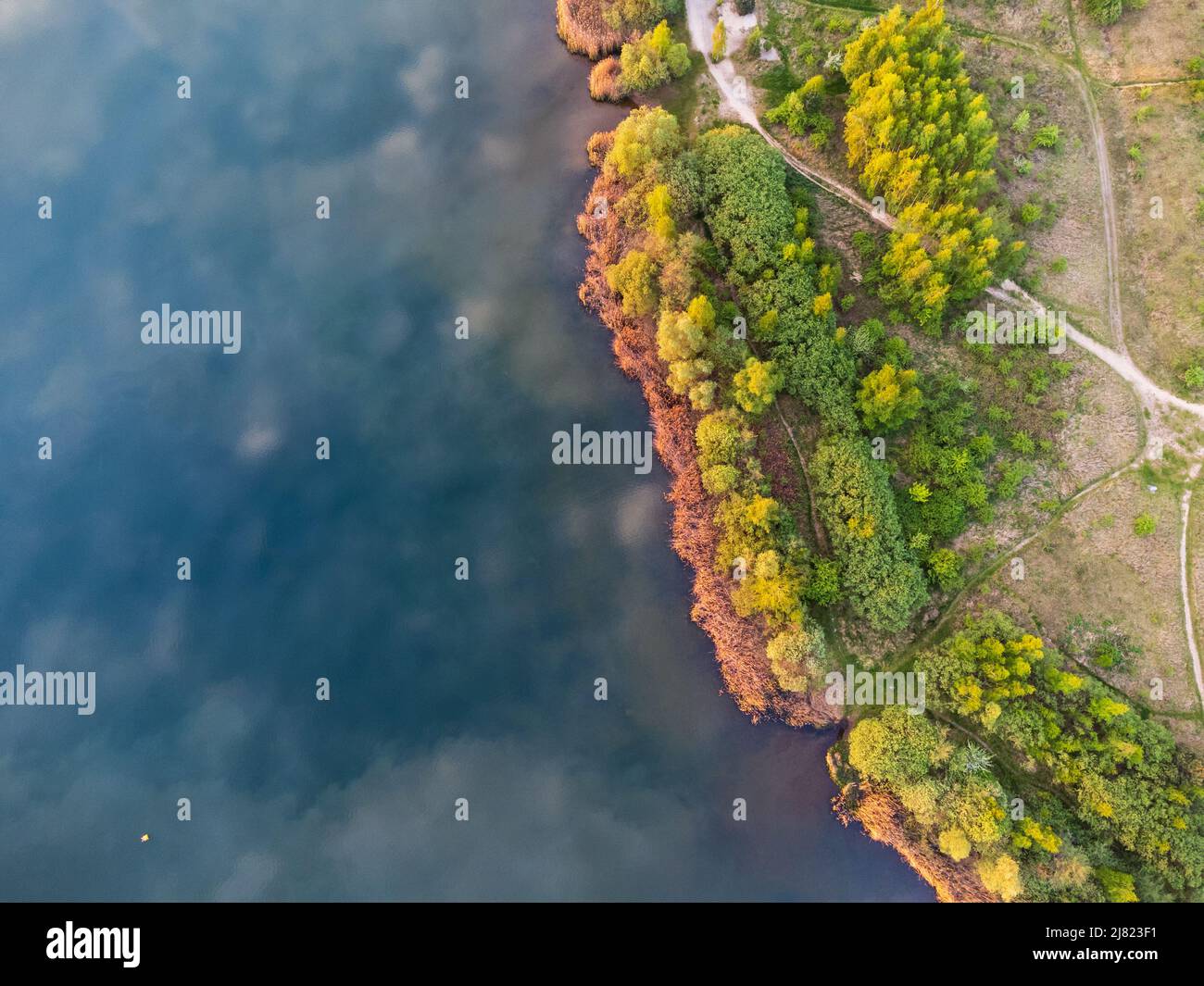 aerial-view-of-the-banks-of-lake-olbersdorf-olbersdorfer-see-near