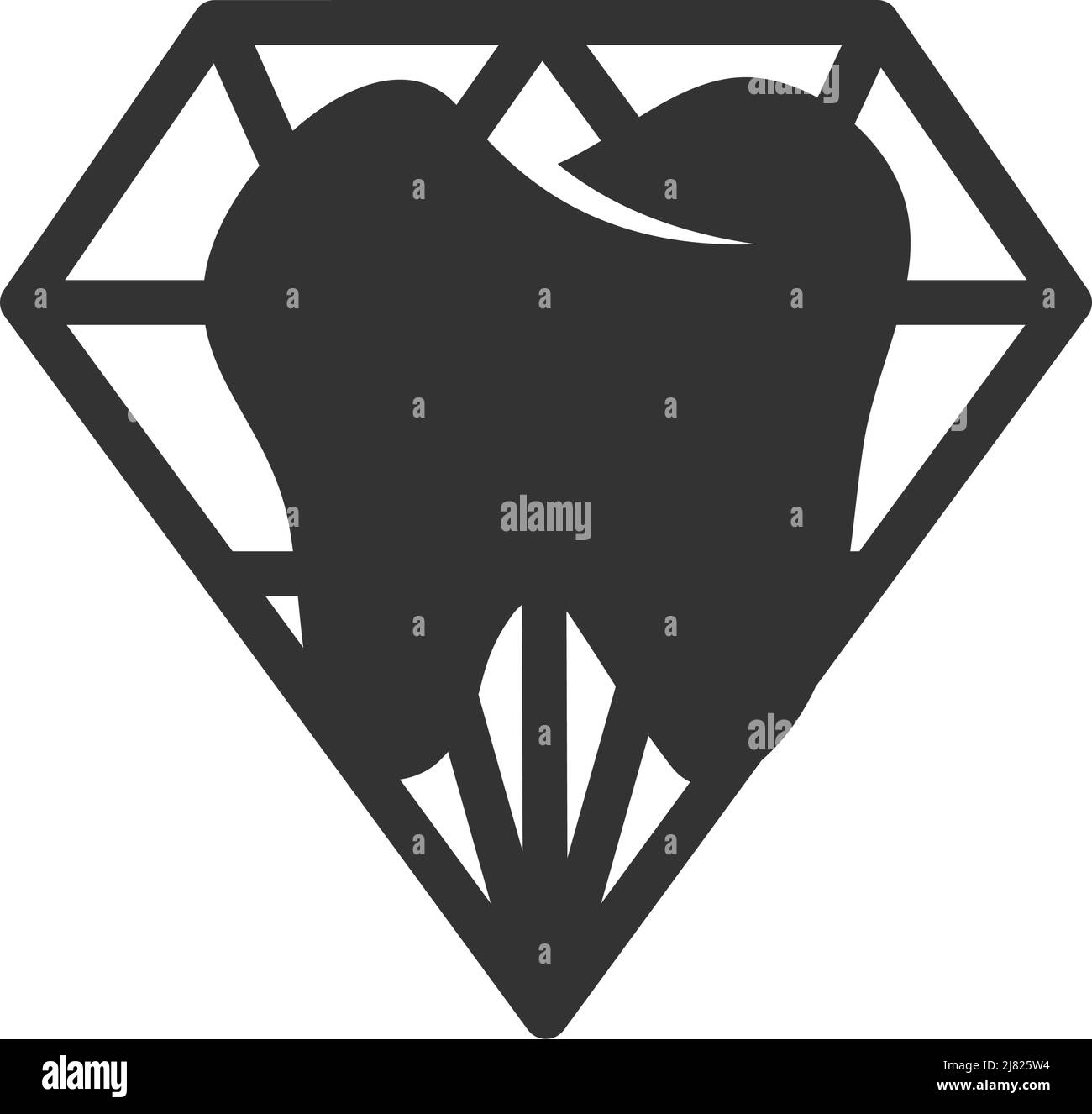 Diamond Dental Logo Icon Illustration Brand Identity Stock Vector Image