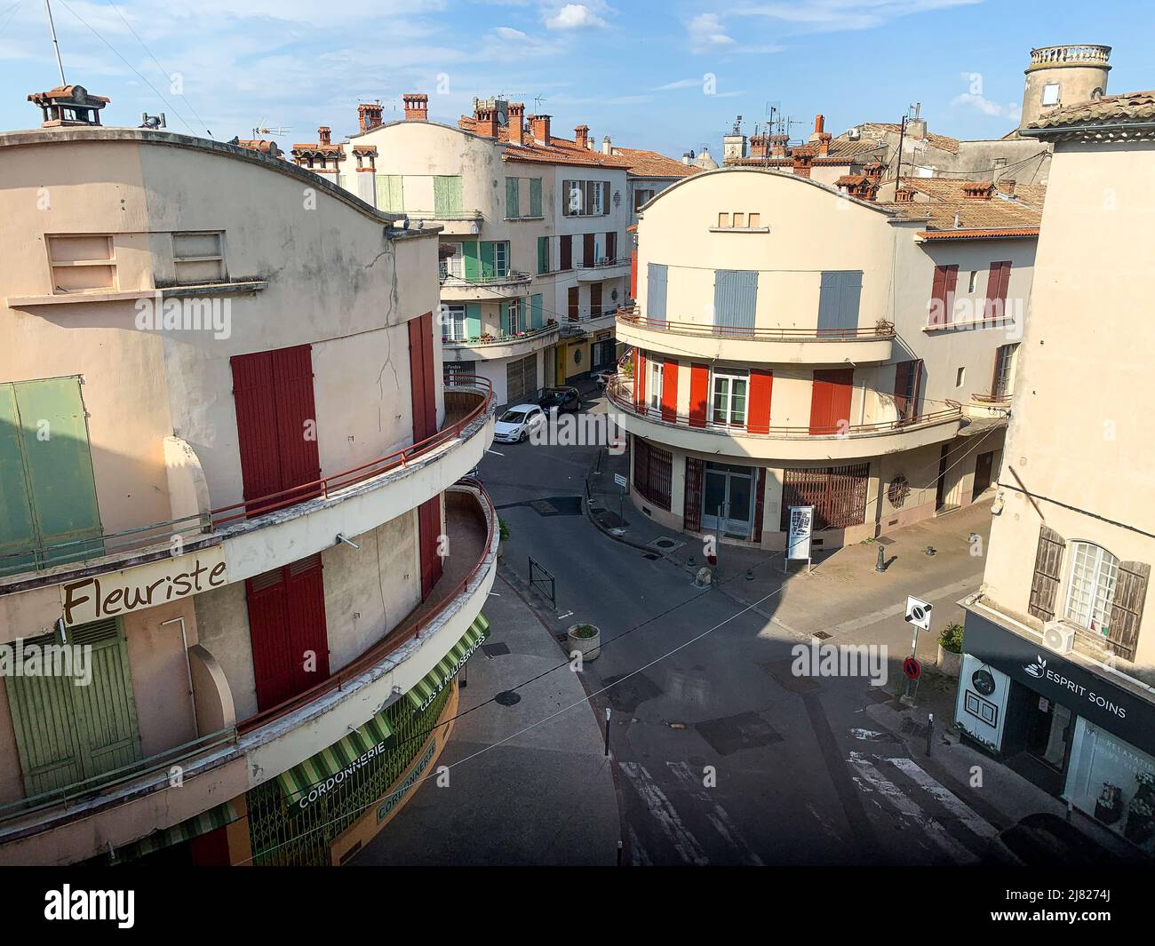 Amazing architecture, Pont SaintEsprit, Ardeche, France Stock Photo