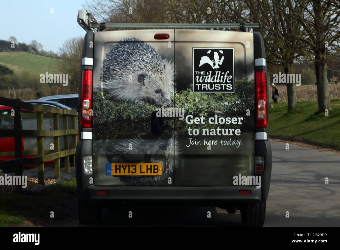 Wildlife Trust Van Dorking Surrey England Stock Photo