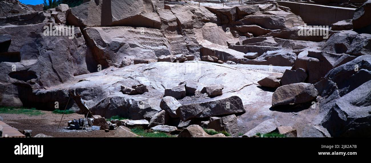 Aswan Egypt Quarry The Unfinished obelisk Largest Obelisk ever Constructed 18th Dynasty Stock
