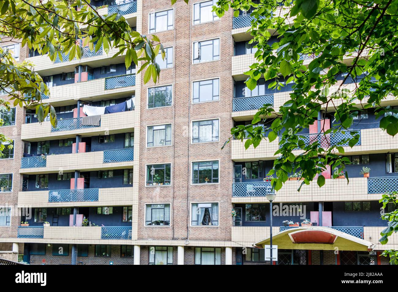 Wells House, a building in Spa Green Estate, designed by architect