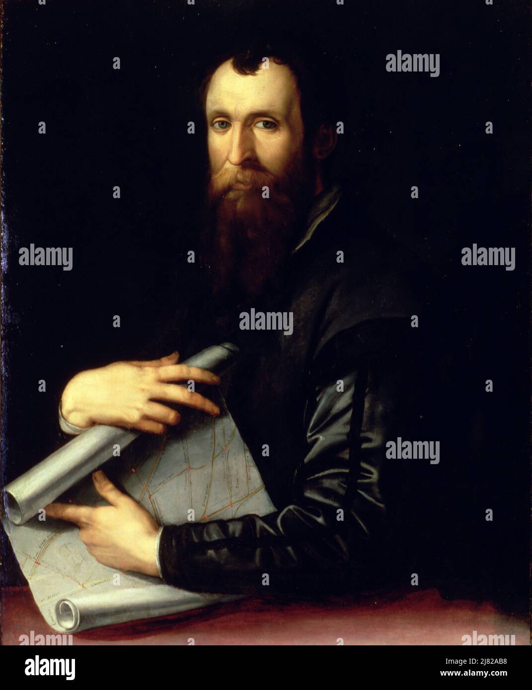 Portrait of the engineer Luca Martini by Bronzino, Agnolo di Cosimo (1503-72); Palazzo Pitti, Florence, Italy; Italian,  out of copyright. Stock Photo