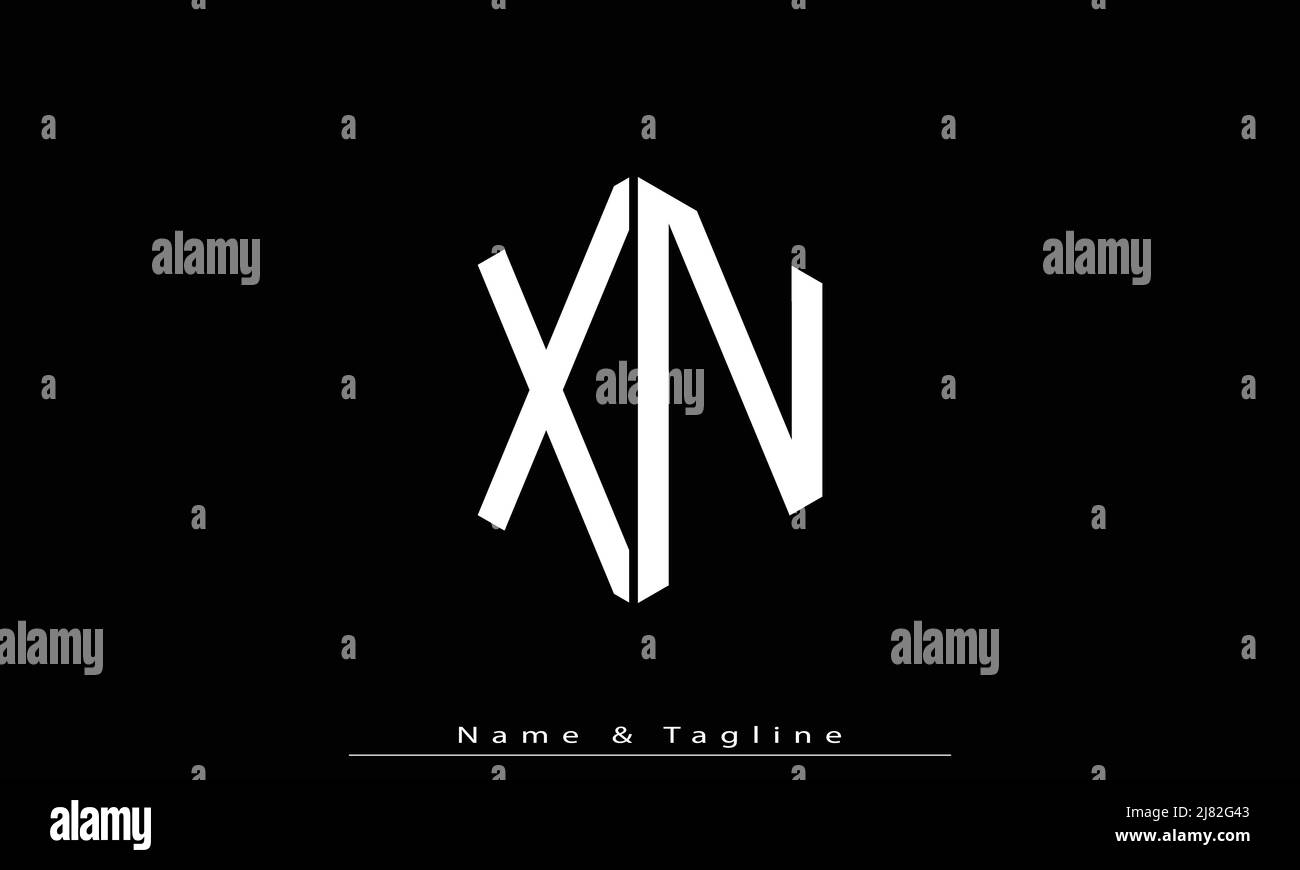Alphabet letters Initials Monogram logo XN , NX Stock Vector