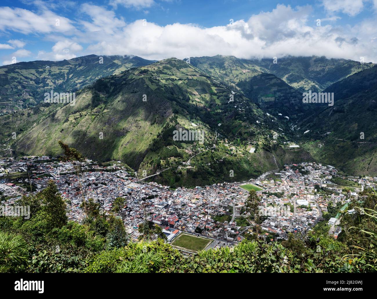Panoramic view of Quito, Ecuador, South America Stock Photo