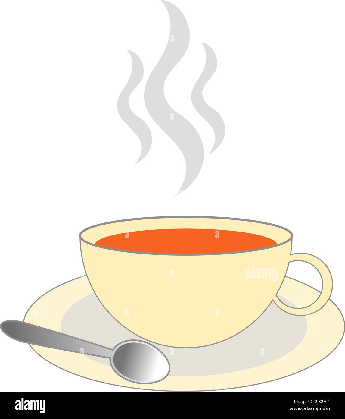 A teacup with a saucer:  white background Stock Vector