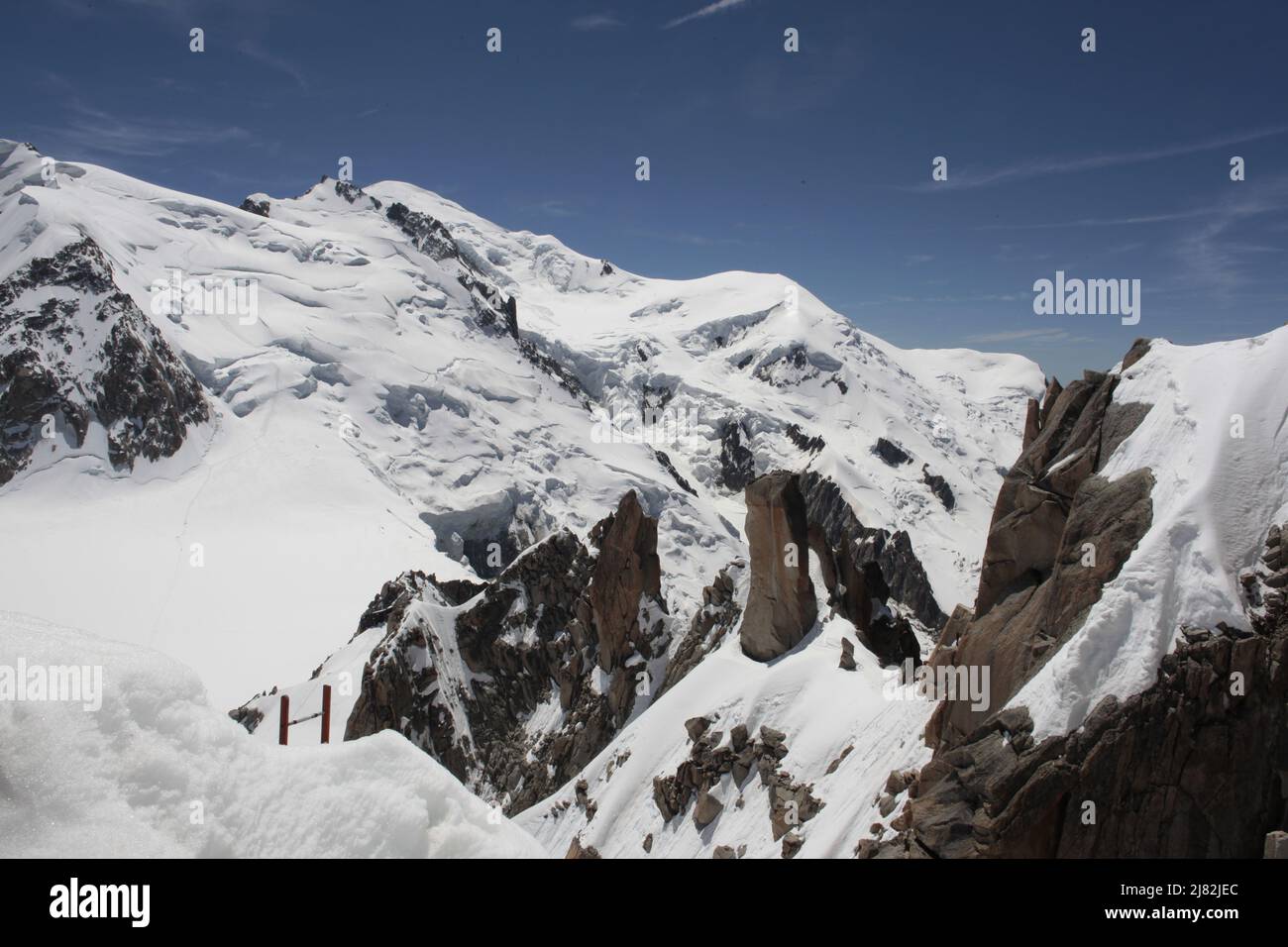 Mont-Blanc côté Aiguille du Midi Stock Photo