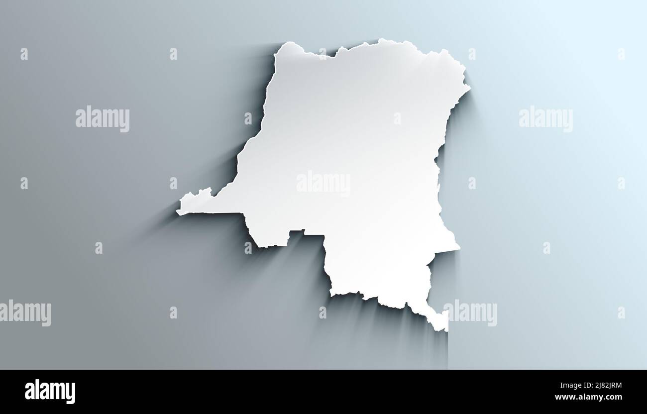Country Political Geographical Map of Democratic Republic of the Congo ...