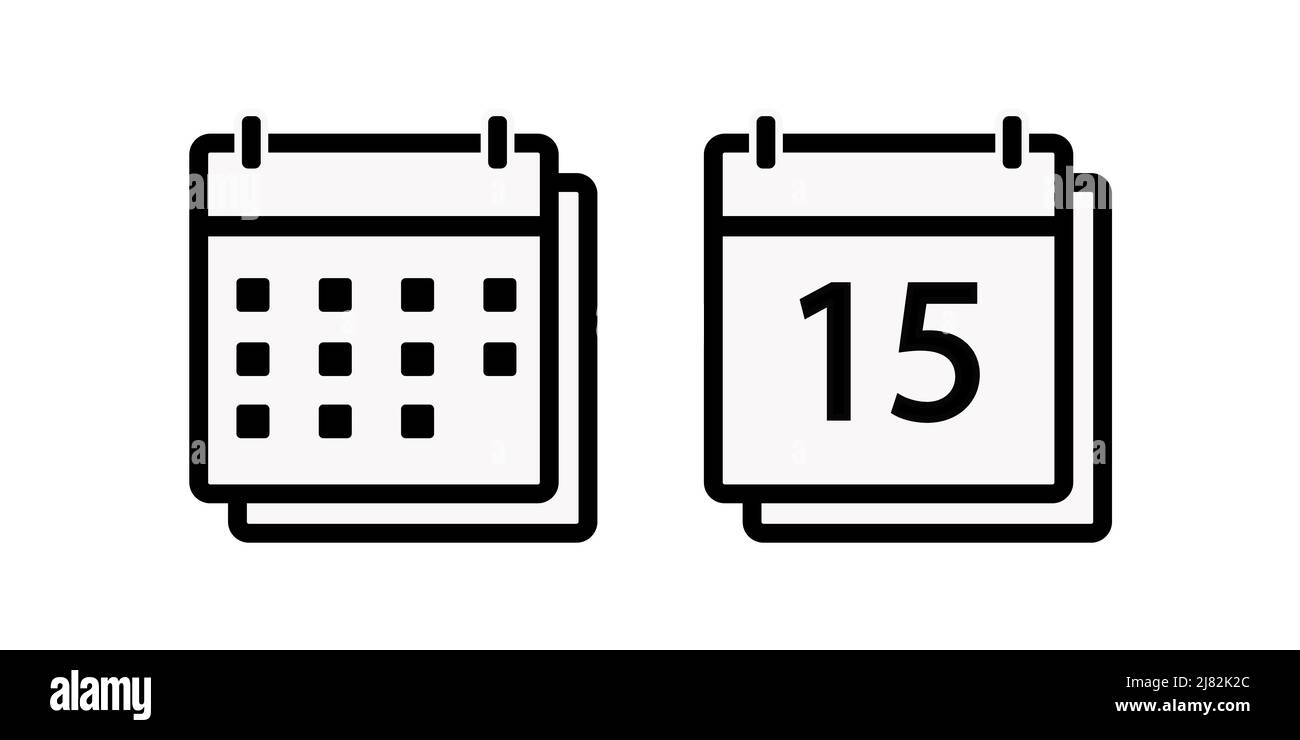 Calendar Isolated Flat Web Mobile Icon Stock Vector