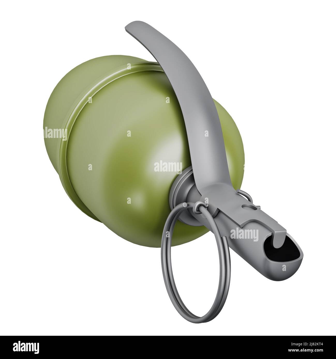 3d model of combat grenade isolated on white background Stock Photo - Alamy