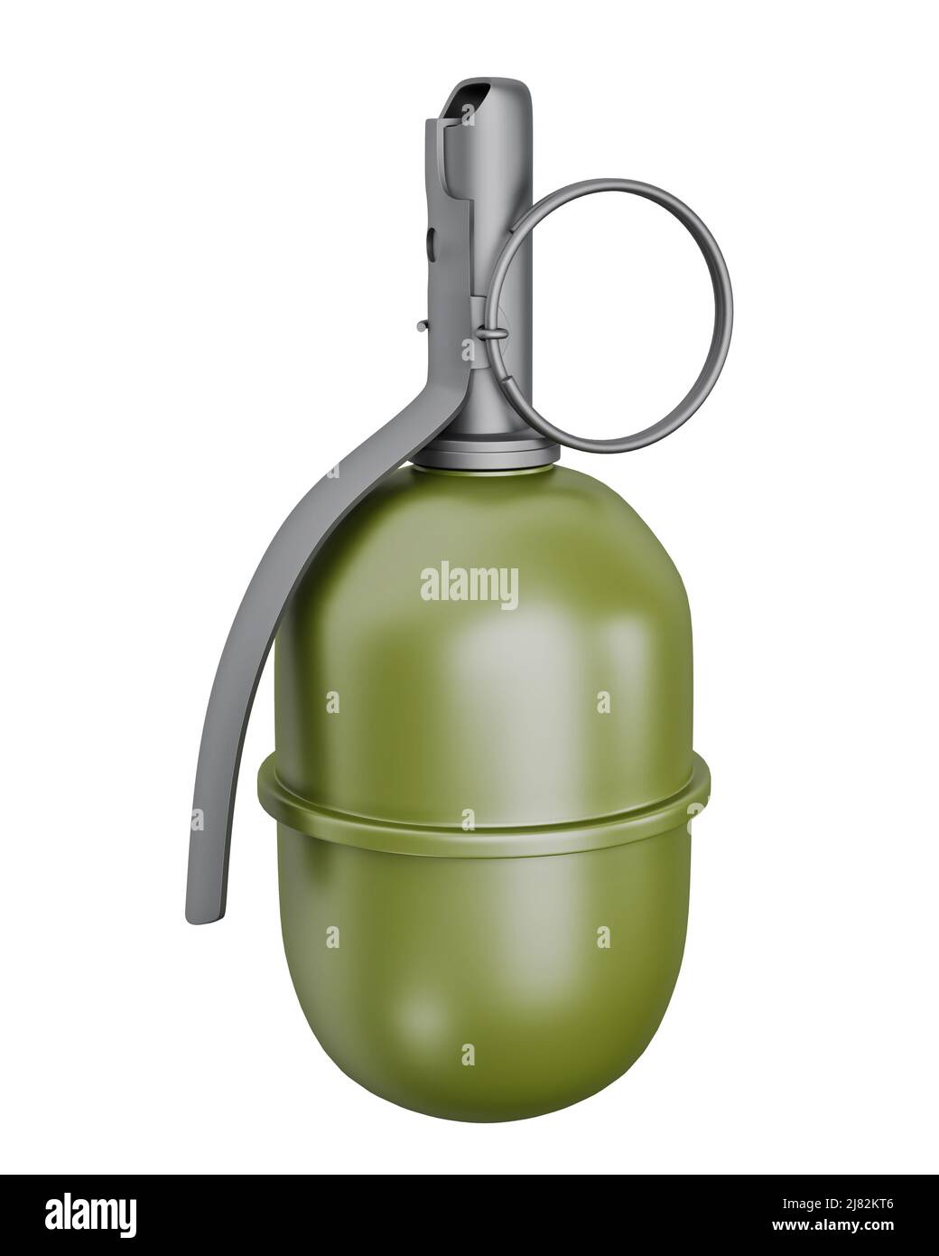 3d model of combat grenade isolated on white background Stock Photo - Alamy