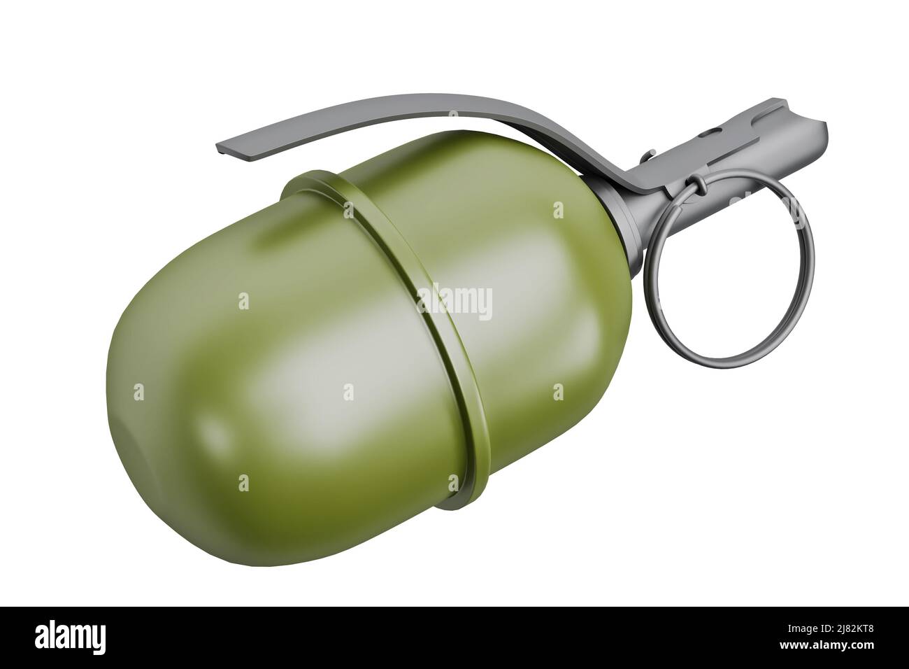 3d model of combat grenade isolated on white background Stock Photo - Alamy