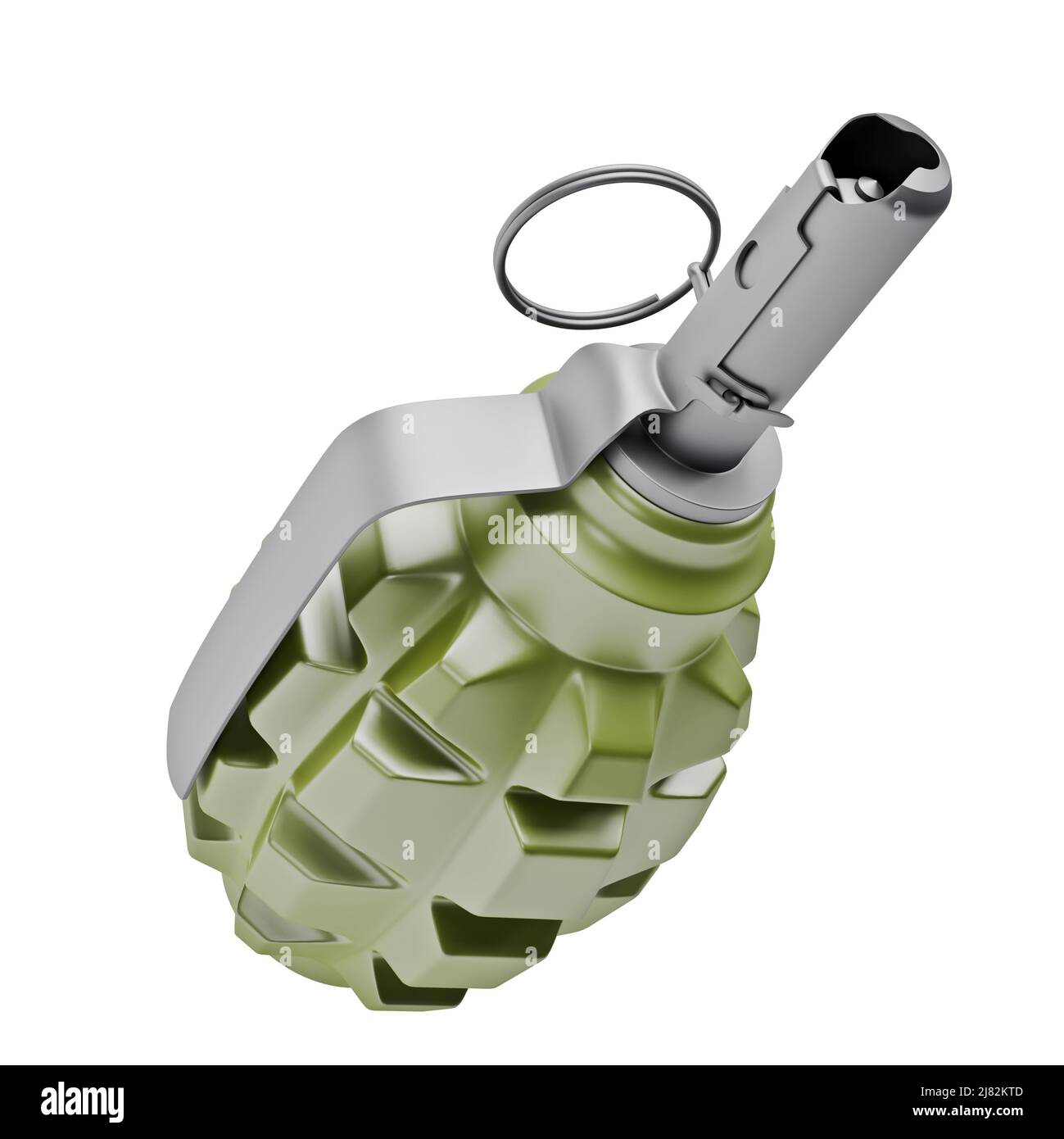 3d model of combat grenade isolated on white background Stock Photo - Alamy