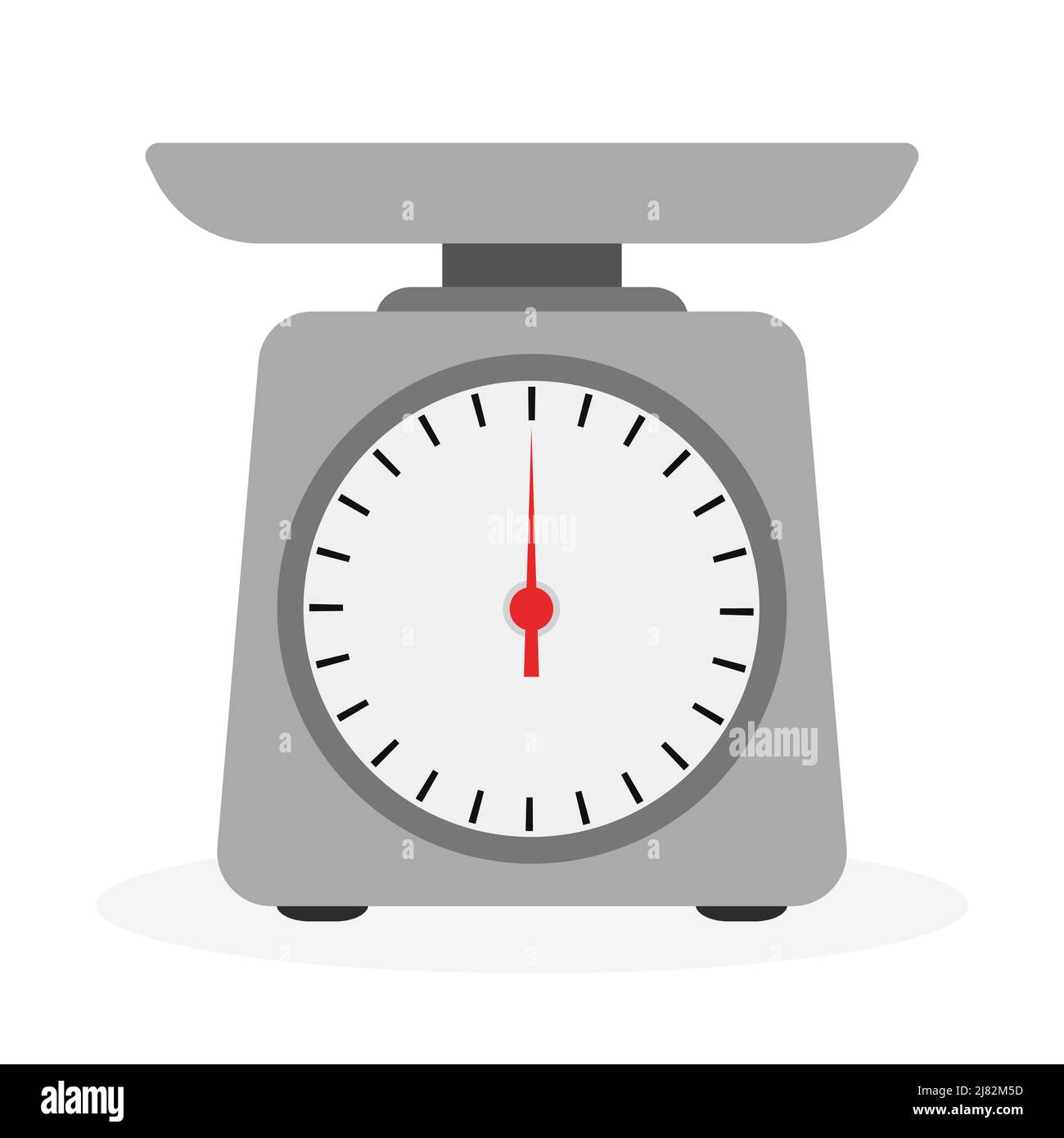 Scales black icon. Household scales. Vector illustration. Scales with measure scale Stock Vector