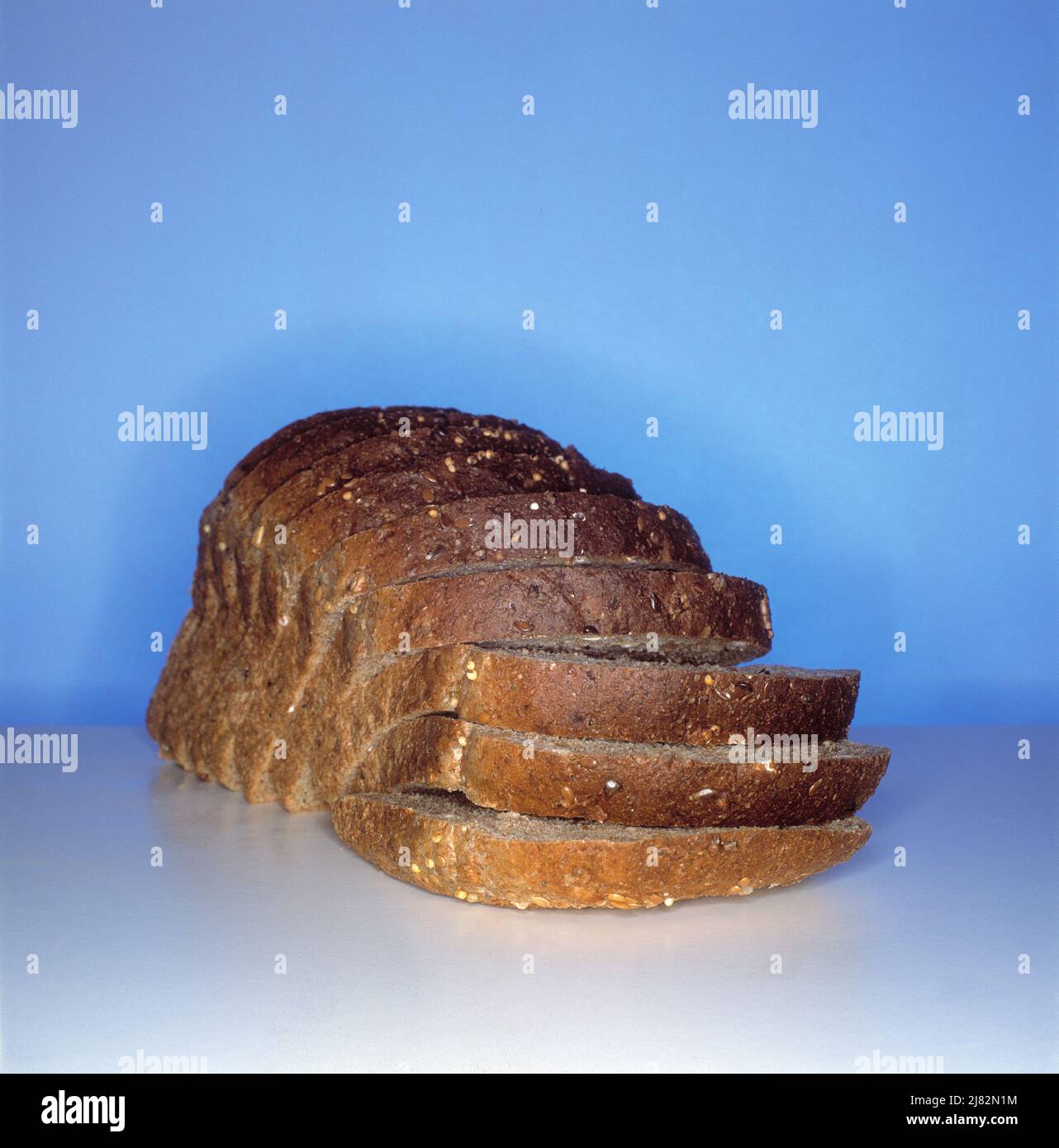 Sliced wholemeal brown bread. Stock Photo